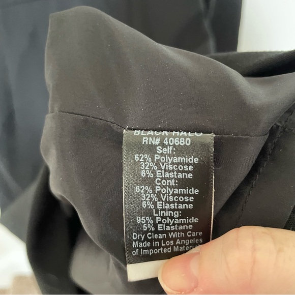 Black Halo Marla Sheath Black and Cream Cocktail Dress 6 $385 - Picture 7 of 8